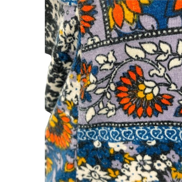 Roommates Boho Flowy Mixed Floral Print Lace Ruffle Bell Sleeve Tops - Picture 8 of 16